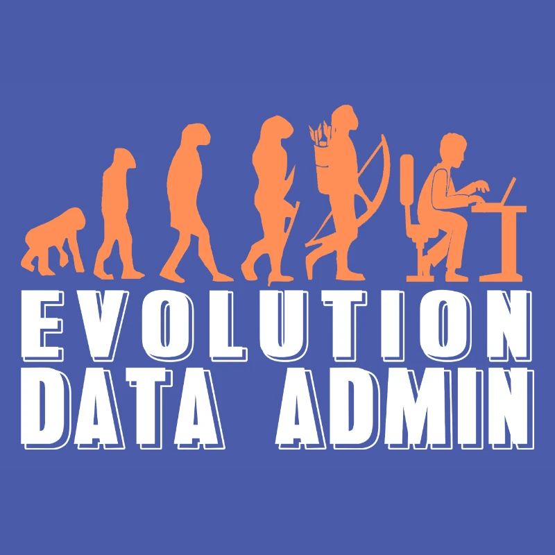 Retro Funny Evolution Of A DATA Admin T-Shirt