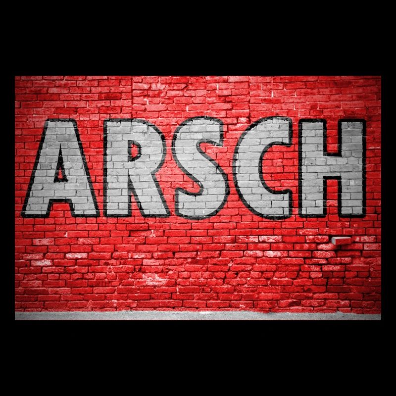 Graffiti de mur de briques de cul