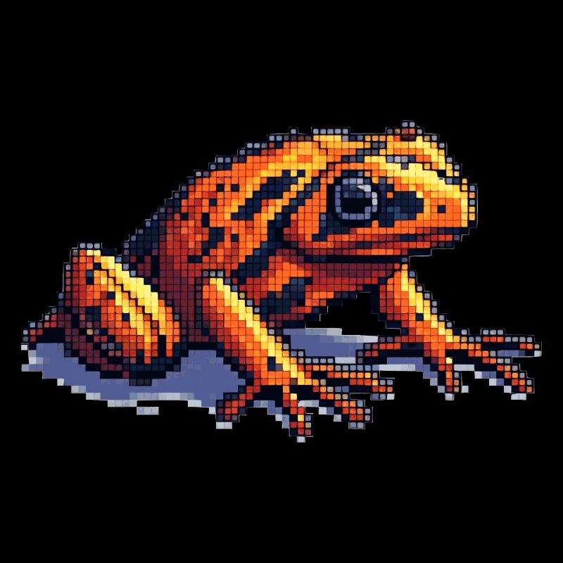 Poison dart frog dans des graphismes rétro pixel cool