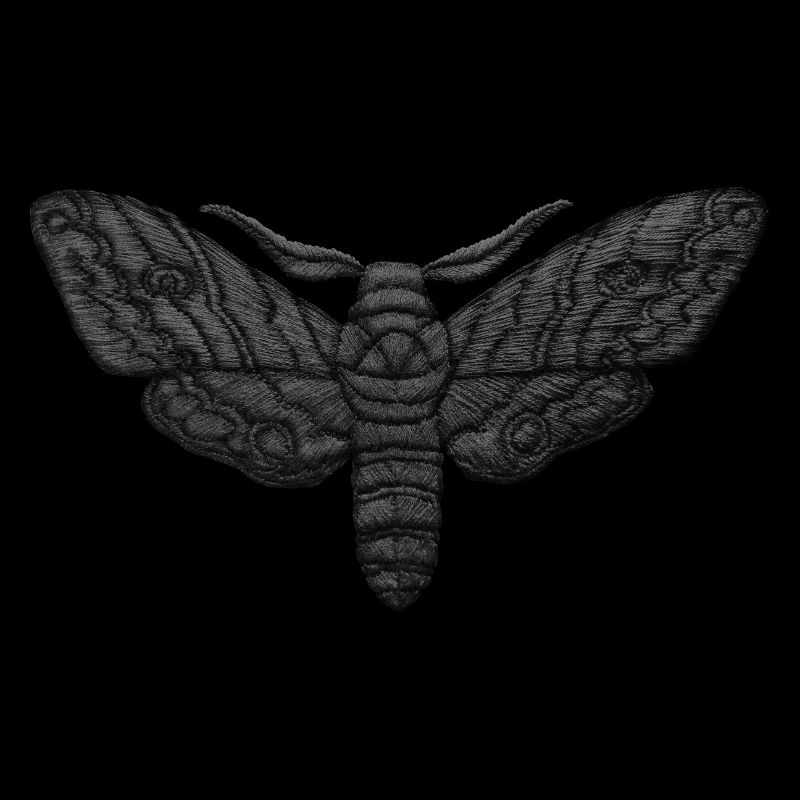 Black Moth – Mystical Embroidered Pattern