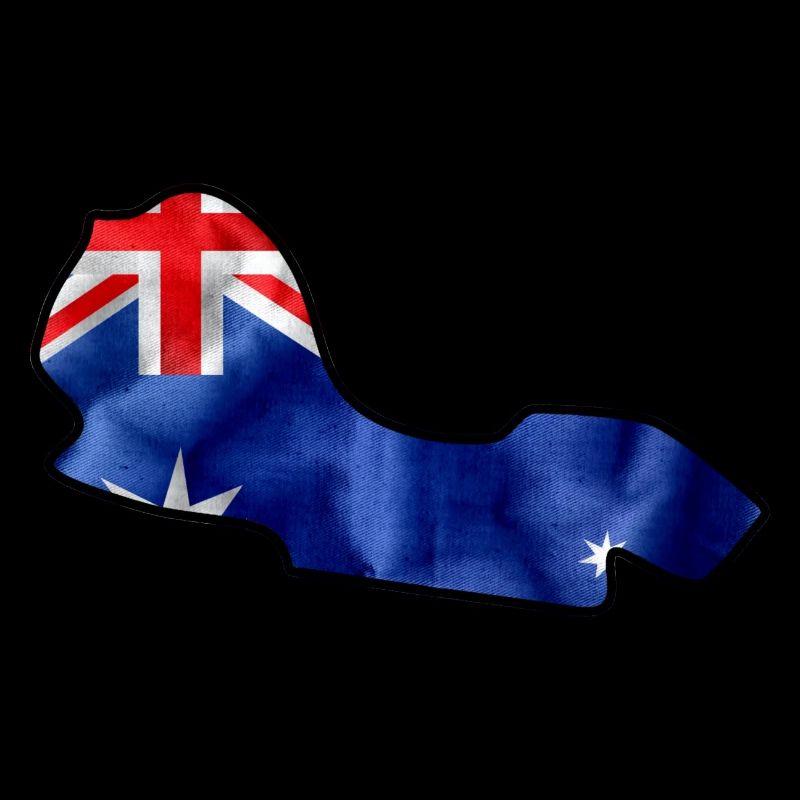 Piste de course australienne avec drapeau