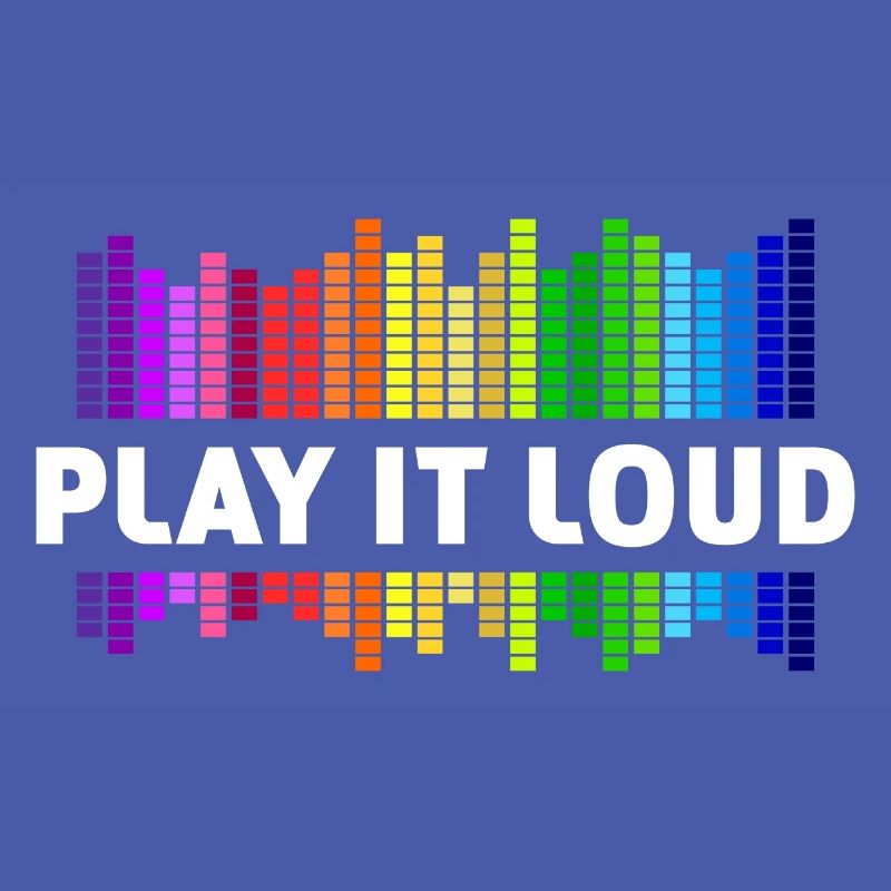 Play it loud Equalizer Musik Regenbogen bunt Disko