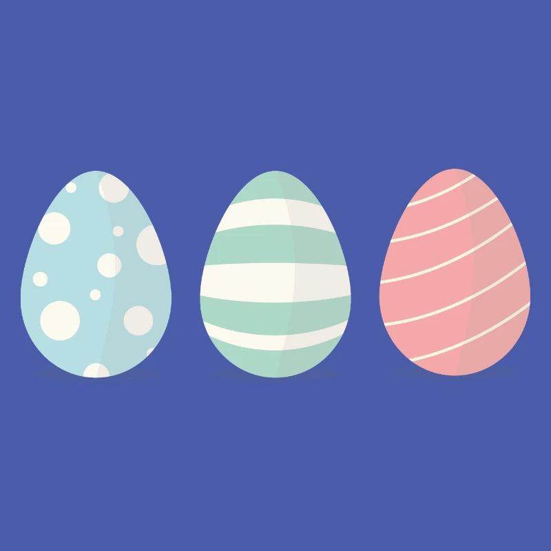 Three Easter eggs