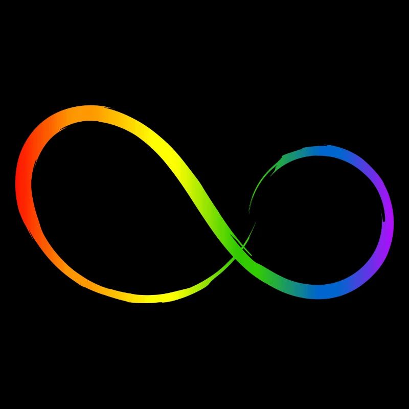 Infinity infinite rainbow colors icon