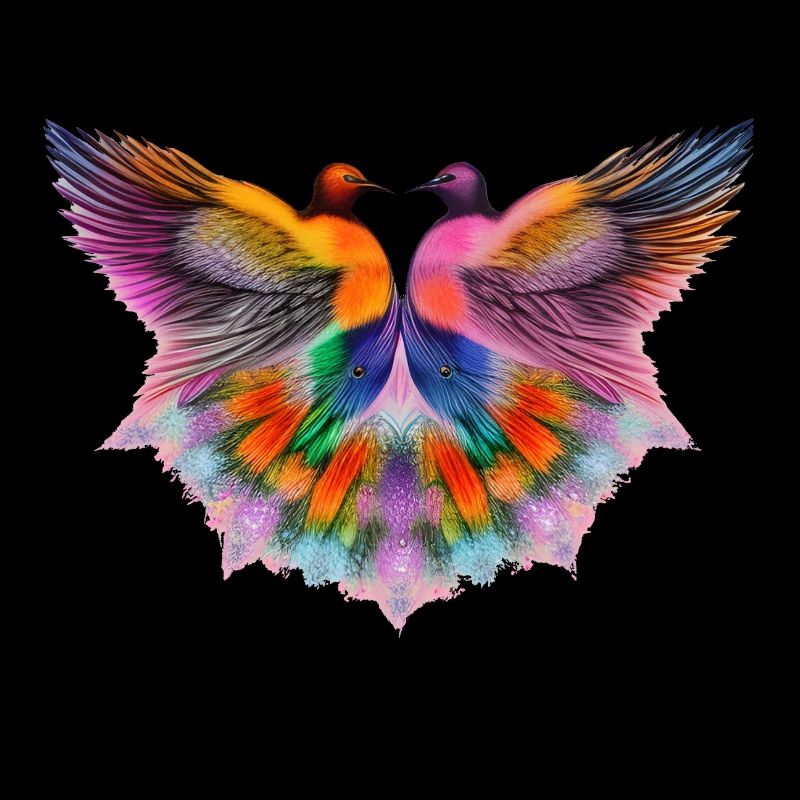 Oiseaux arc-en-ciel d’une plume