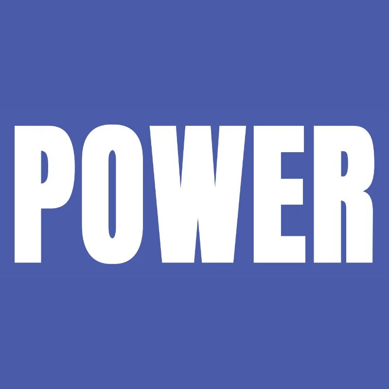 POWER white slogan Force Courage Test Survivor
