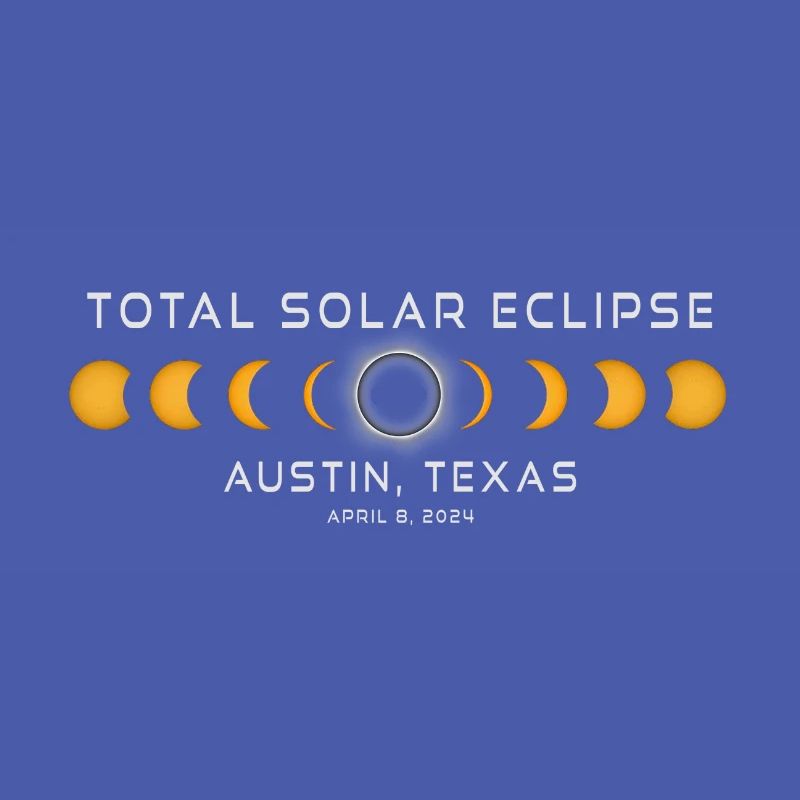 Austin Texas Solar Eclipse 2024 April 8 Souvenir