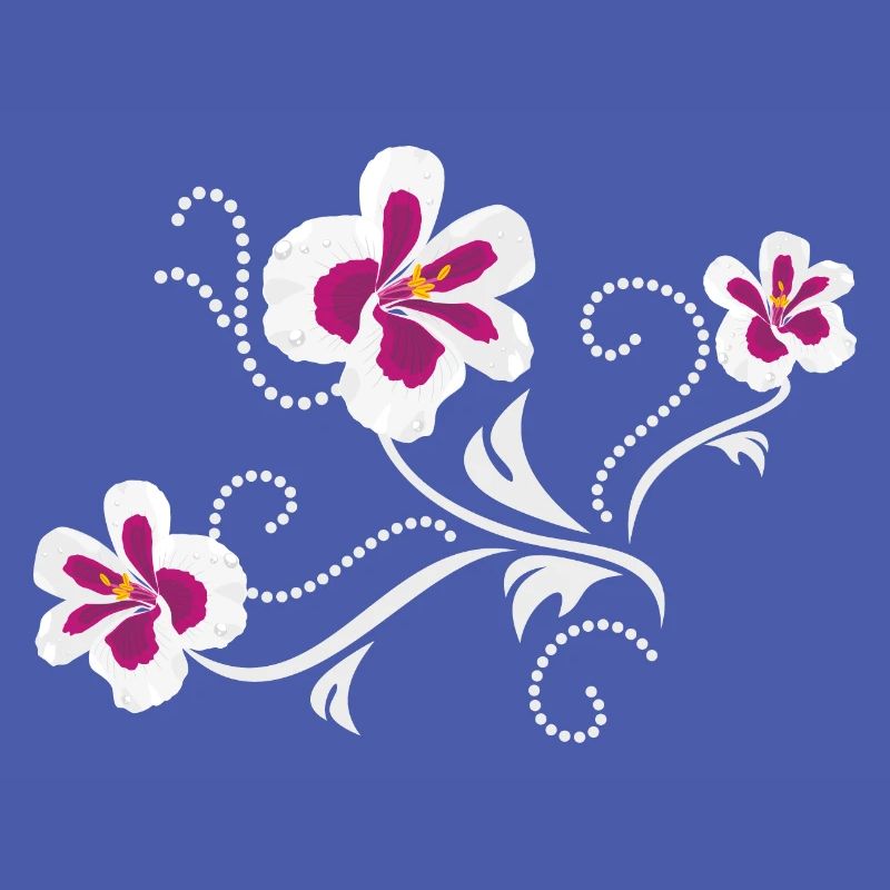 Stilisierte Pelargoniumblüten