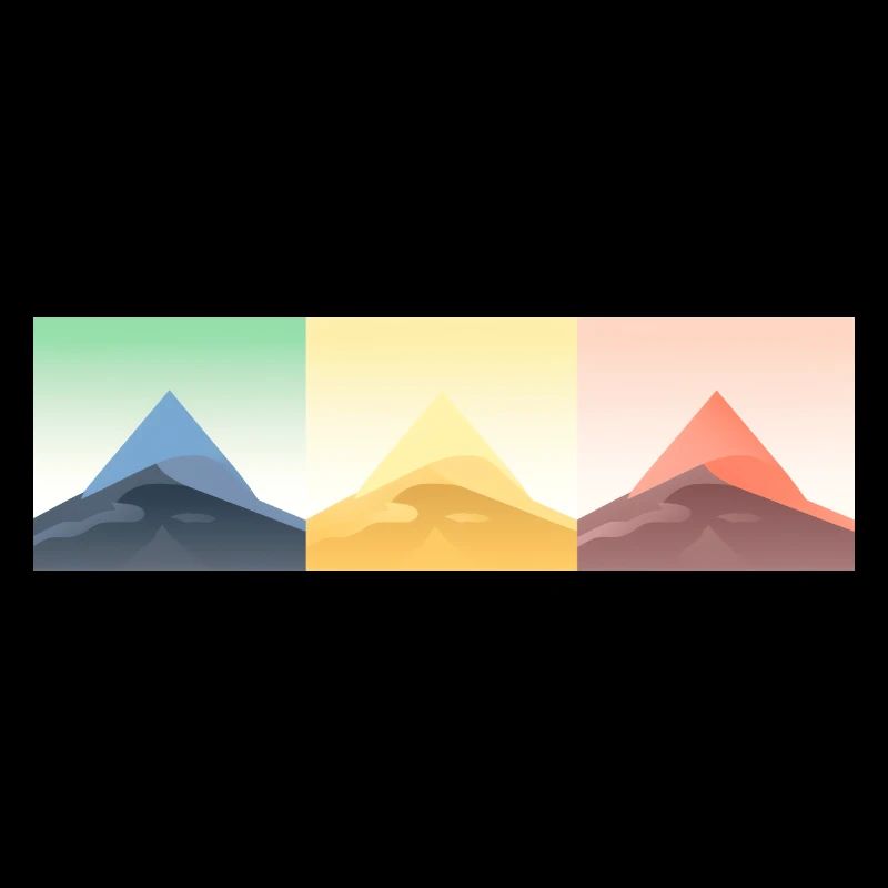 Gebirgslandschaft Geometrische Kunst