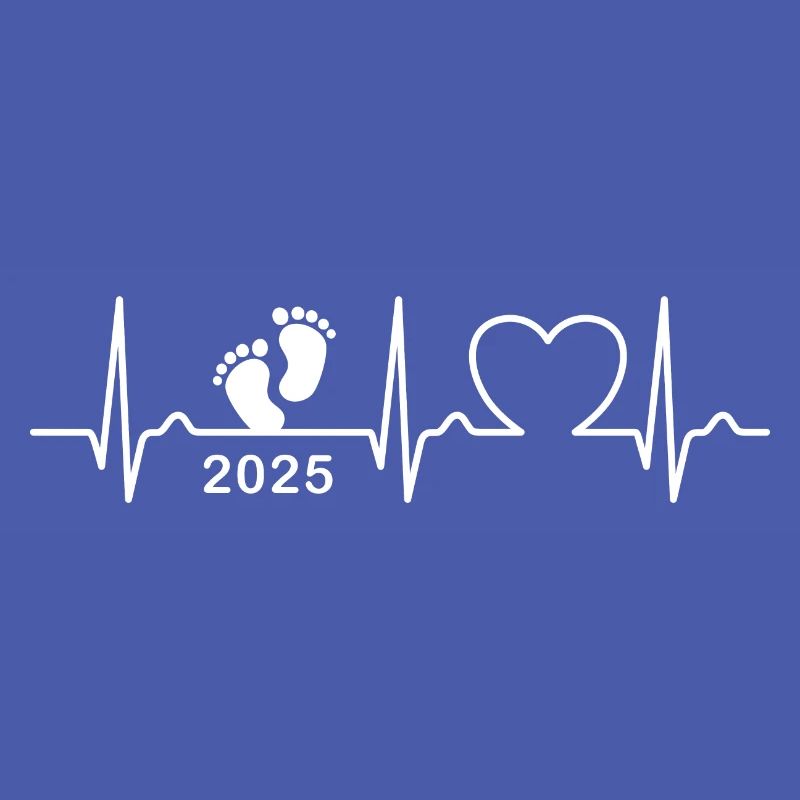 Courbe ECG - Courbe cardiaque - Bébé 2025 - Enceinte