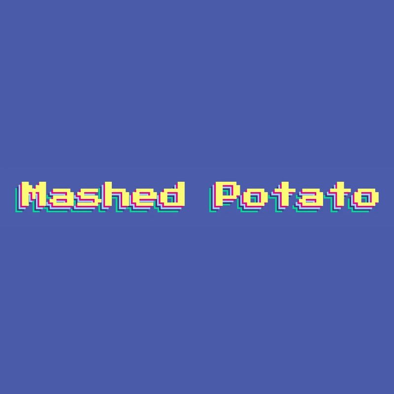 Mashed Potato - mashed potatoes 90s word colorful