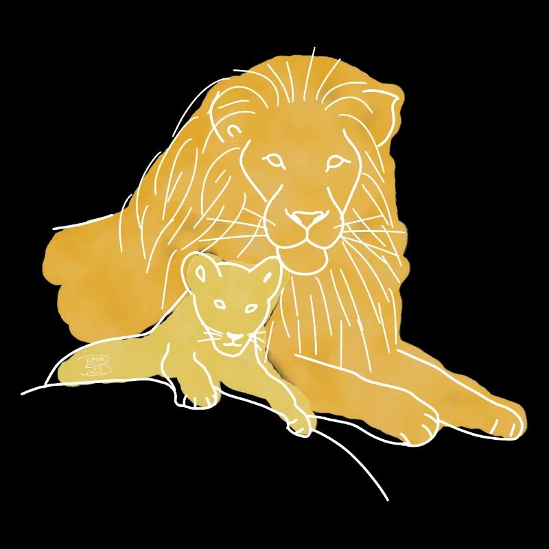 "Löwe", Boho Line Art Design, Serie „Big 5"