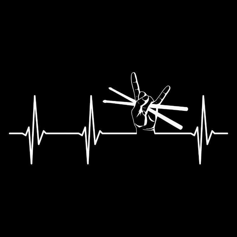 Drummer Heartbeat Drums Drumsticks