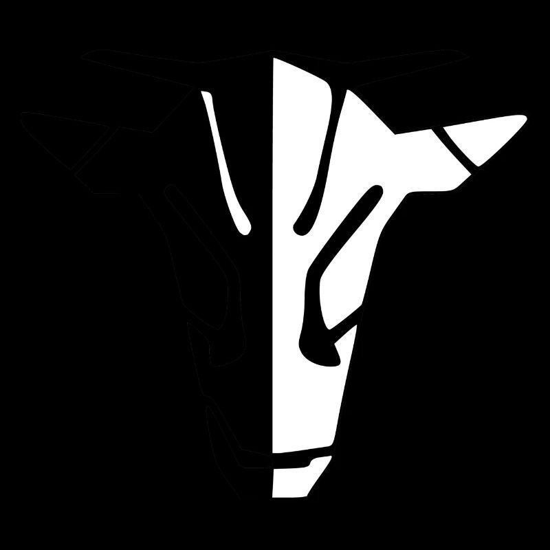 Tête de vache stylisée