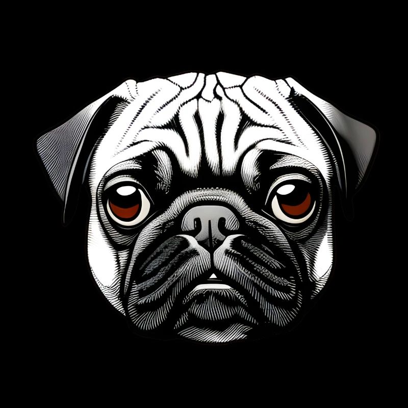 Pug Design Motif d’impression graphique