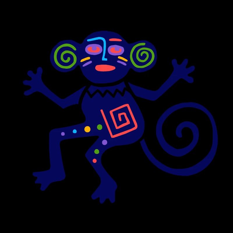 Ancient Mexican Symbol, Monkey, Monkey