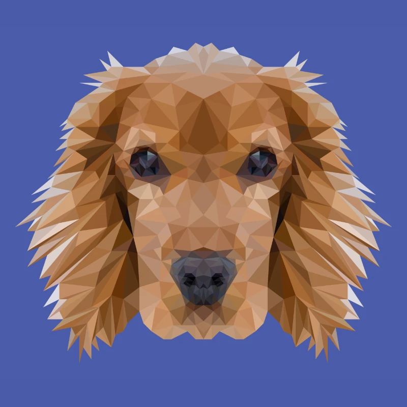 Cocker Spaniel Dog Polygon Design