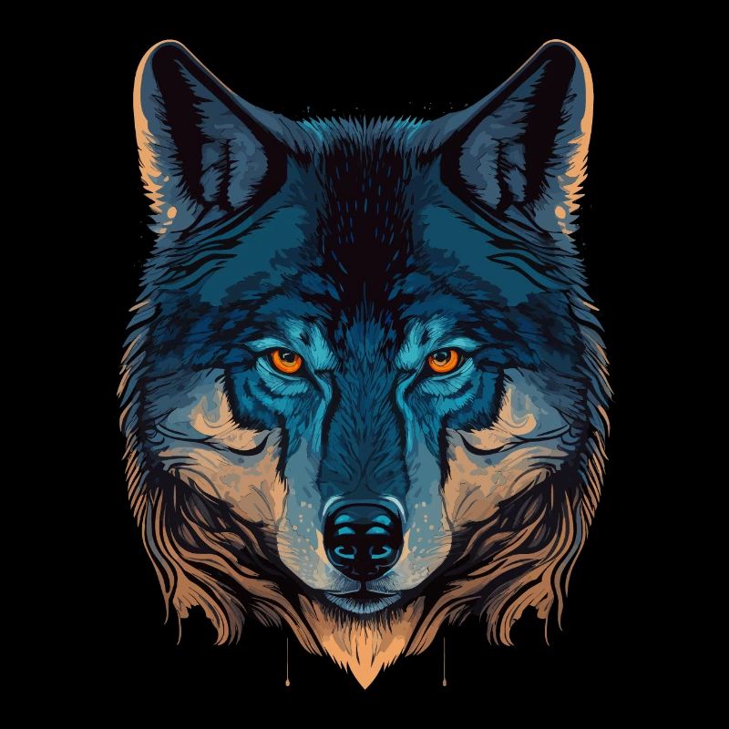 Wolf Head Illustration comme le fabuleux présent