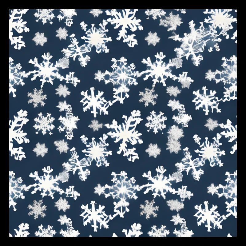 Snow pattern on navy blue background