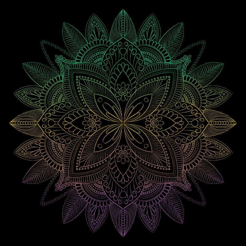 Design de mandala coloré
