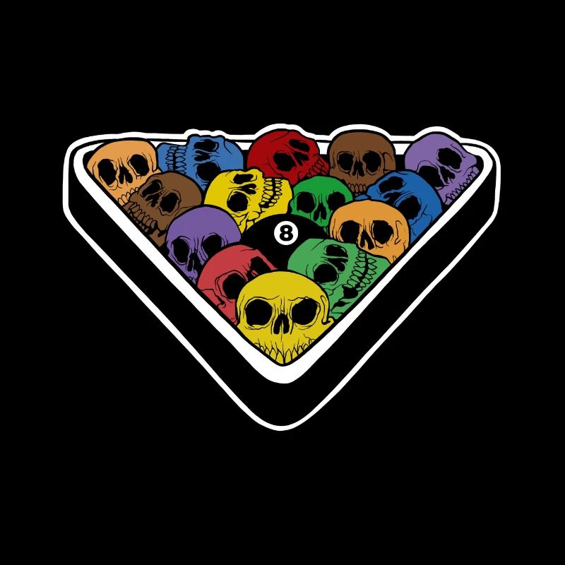 Skull billard pool 8