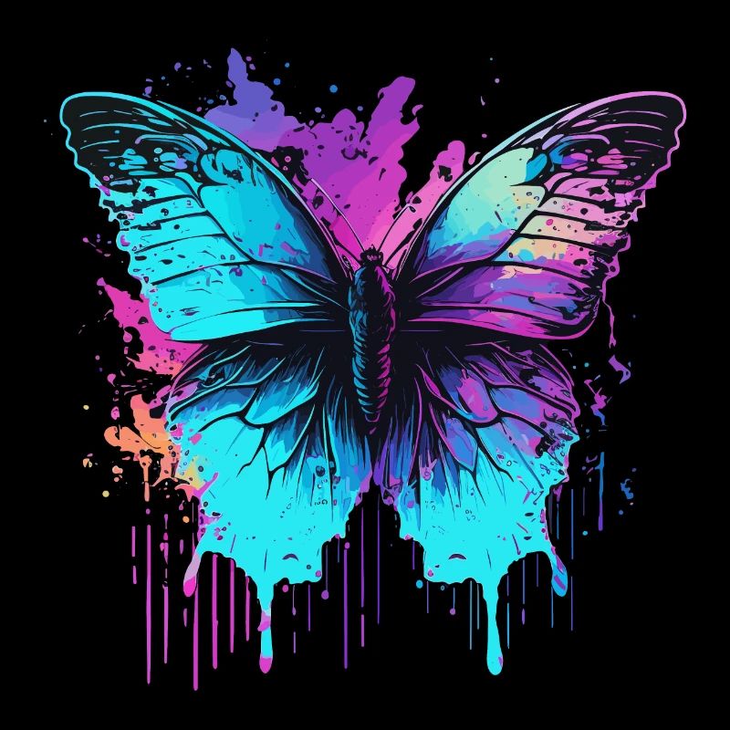 Brillant dans le papillon bleu