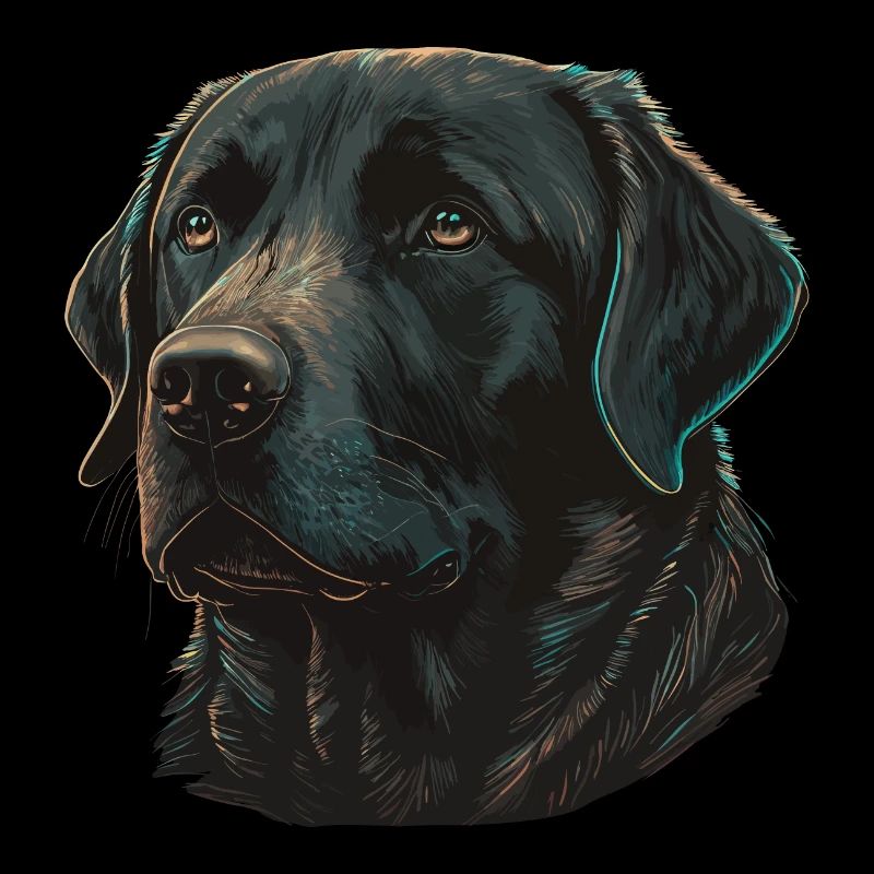 Cute Solid Black Labrador Retriever