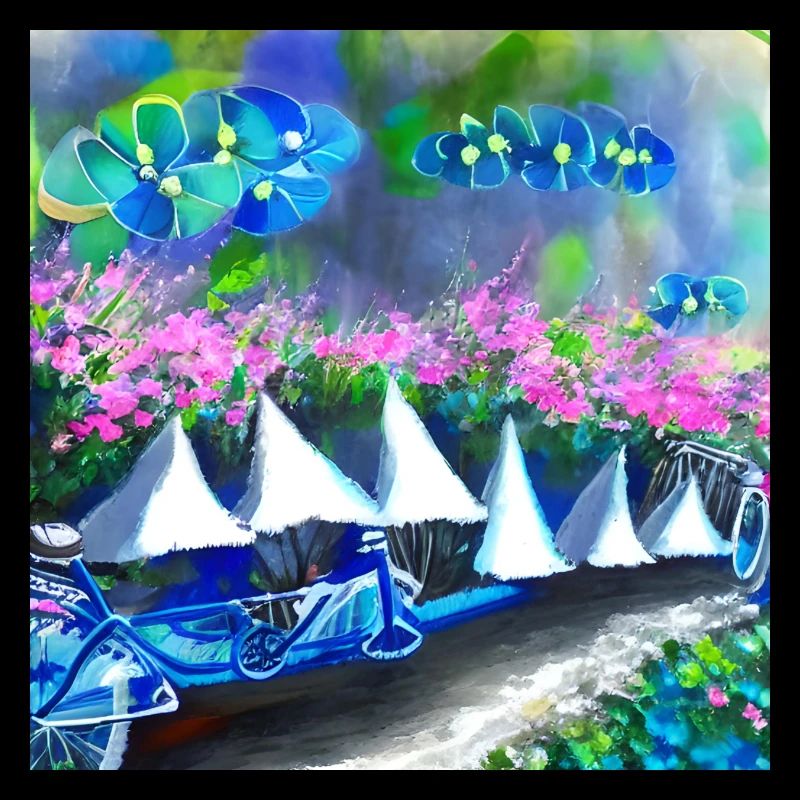 bicycle in spring mountains