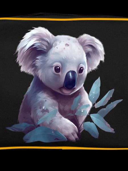 Süsser Koala mit Eukalyptusblatt