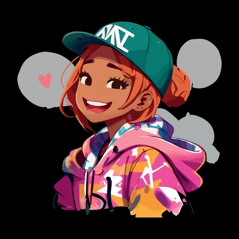 Rothaariges Mädchen im Kapuzenpullover