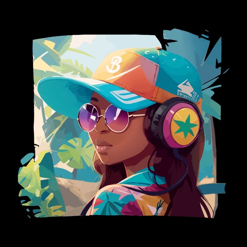 Mädchen mit Kopfhörern