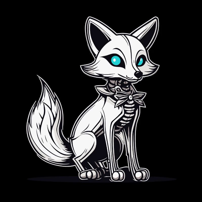 Fox Skeleton Illustration