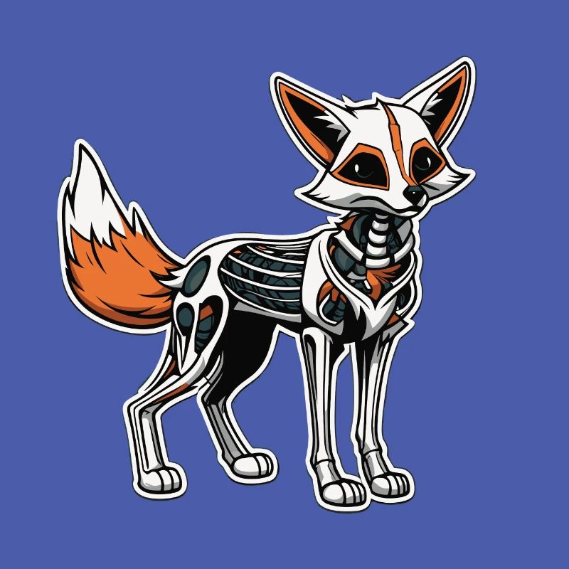 Fox Skeleton Illustration