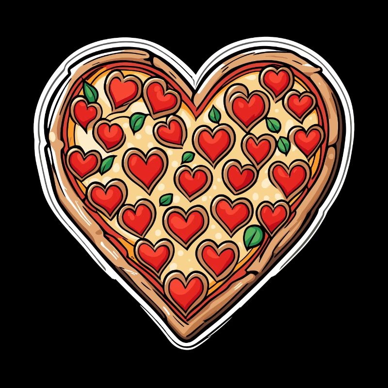 Coeur de pizza - Saint-Valentin