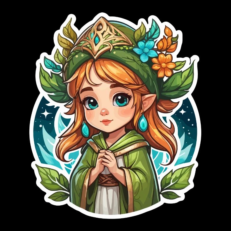 Druid Cute Illustration