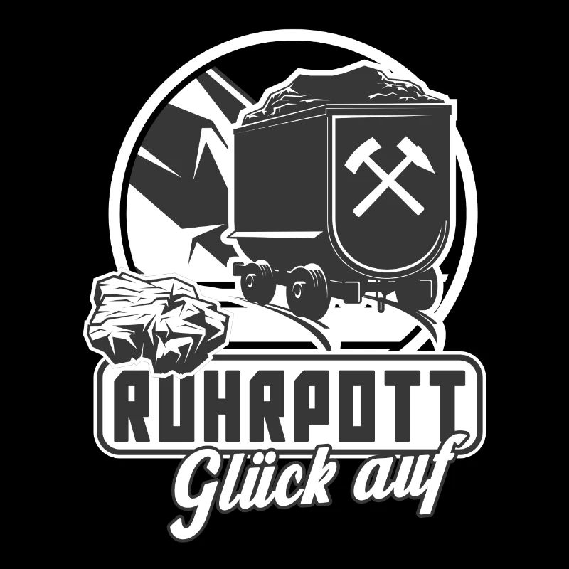 Ruhrpott Glück Auf Lore Bergbau Bergarbeiter