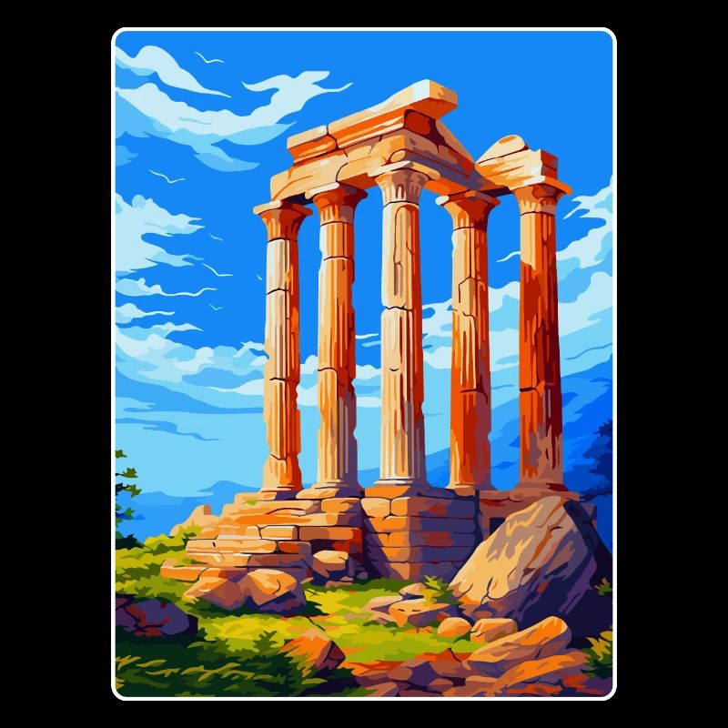 Samothrace Grèce Affiche de voyage vintage souvenir