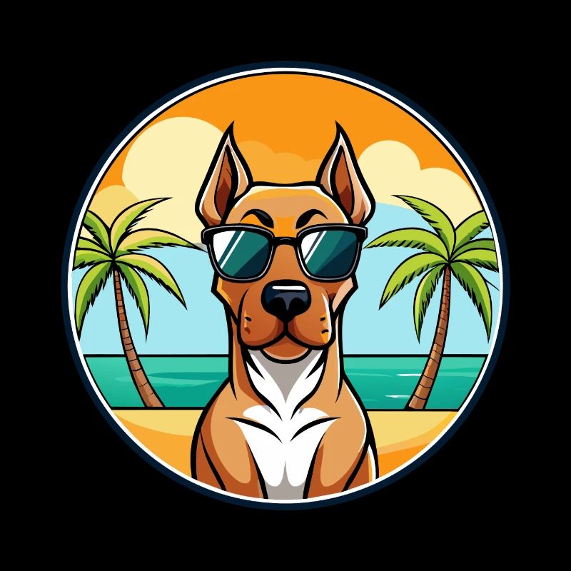 Rhodesian Ridgeback Hunderasse Cartoon Sonnenbrille