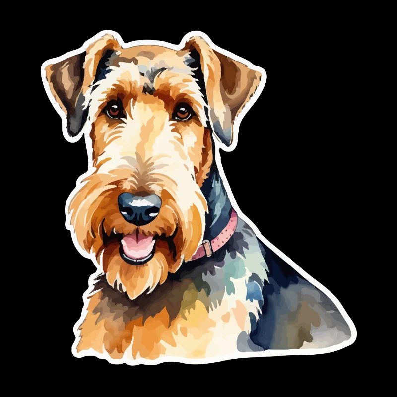 Airedale Terrier Aquarelle