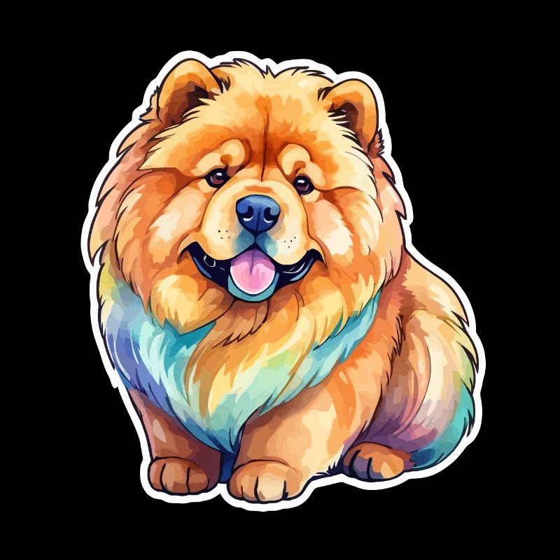 Chow Chow Aquarelles