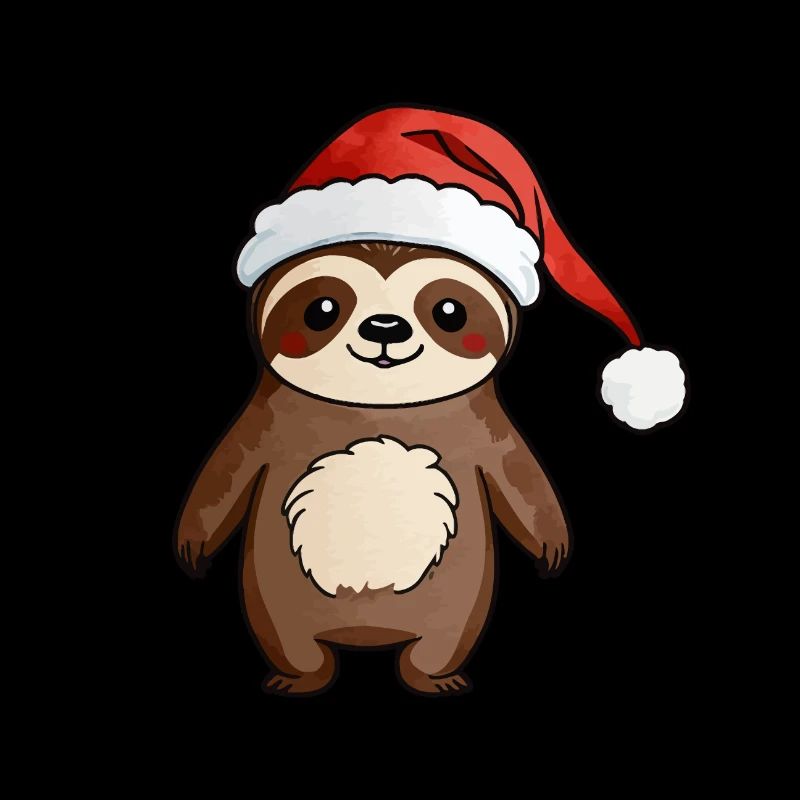 Sloth Christmas Drawing