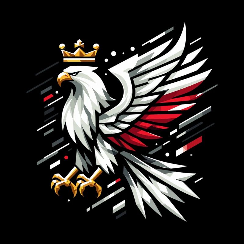Poland Polska Eagle Flag Flag Geometry Gift