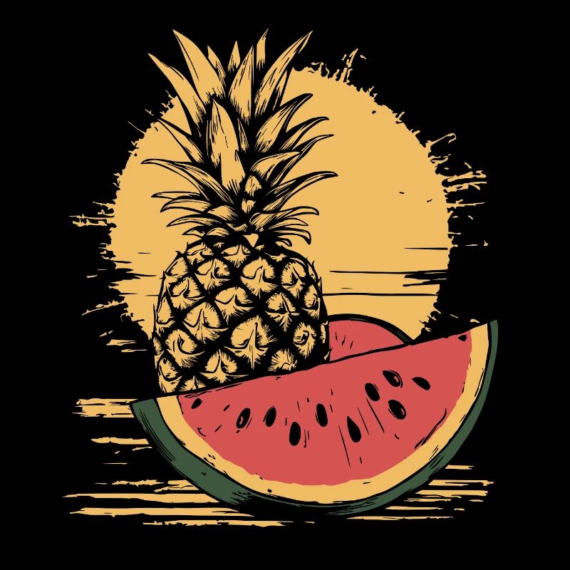Ananas et pastèque