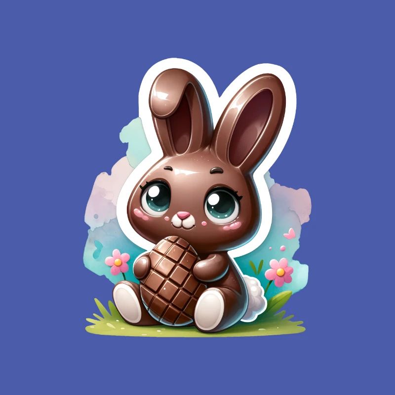 A Chocolate Bunny With an Easter Egg