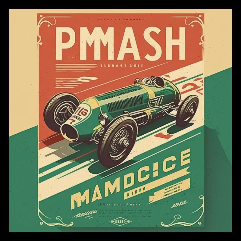 Retro Auto Poster Vintage Auto old School