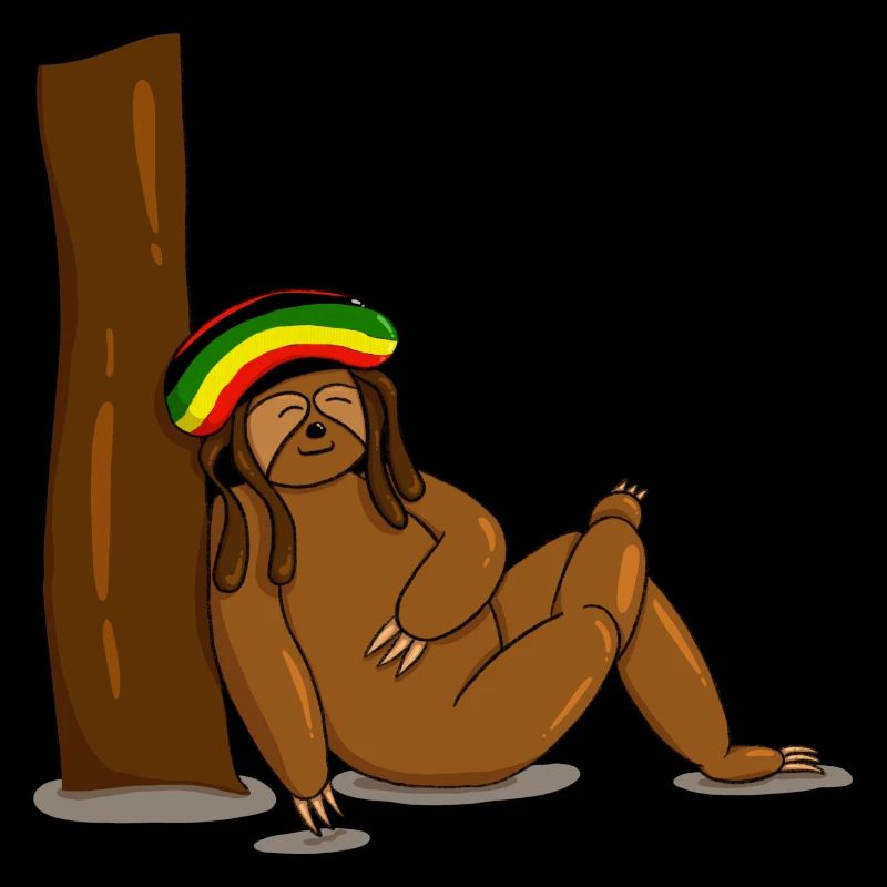sleeping reggae sloth