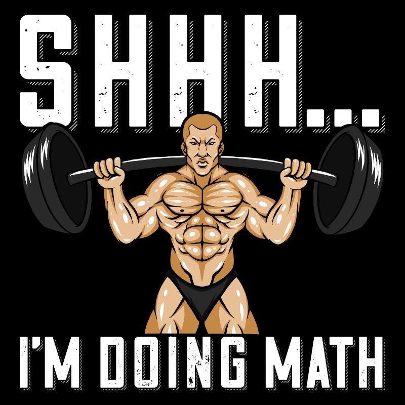 Bodybuilder Shhh je fais des maths barbell