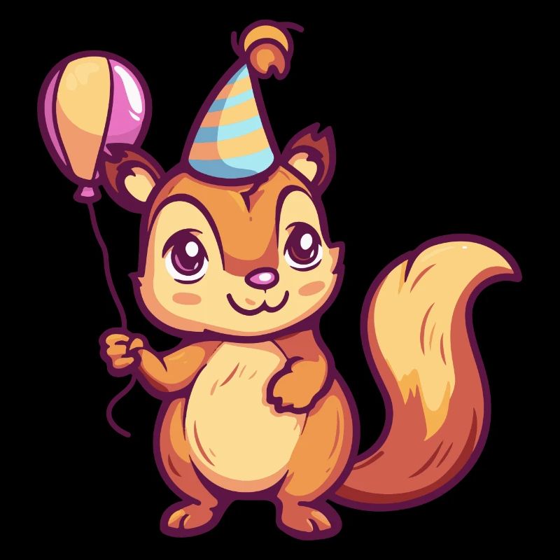 Eichhörnchen Geburtstag Comic Niedlich
