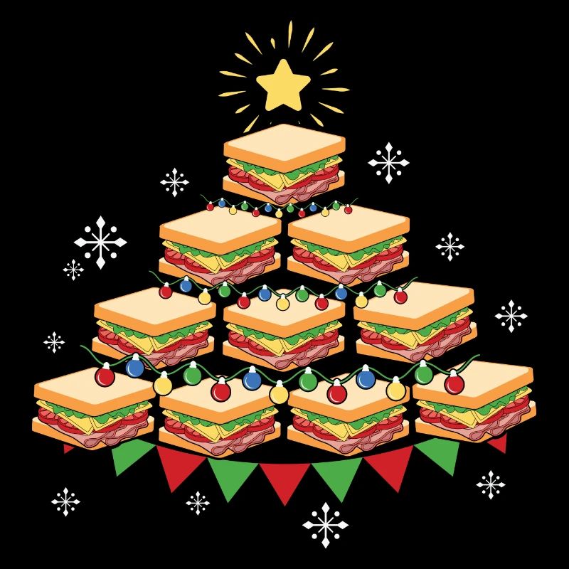 Arbre de Noël sandwich de restauration rapide