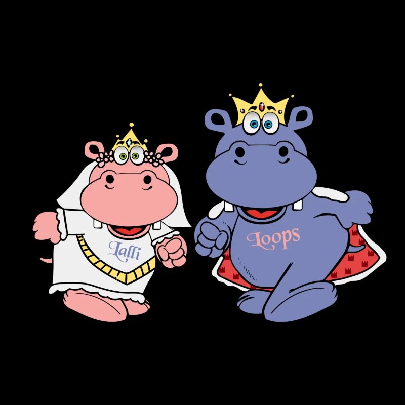 nilpferd hochzeit braut bräutigam ehe geschenk